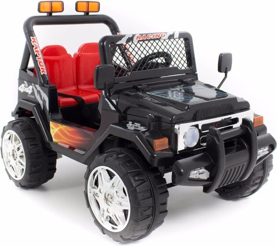 Jeep kinderauto in zwart met 12 Volt batterij | bol.com