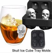 Ijsblokjes-vorm-Skulls-Ice-Maker-Icecubes-Rubber2 Stuks-Mal-Cocktails-Longdrinks