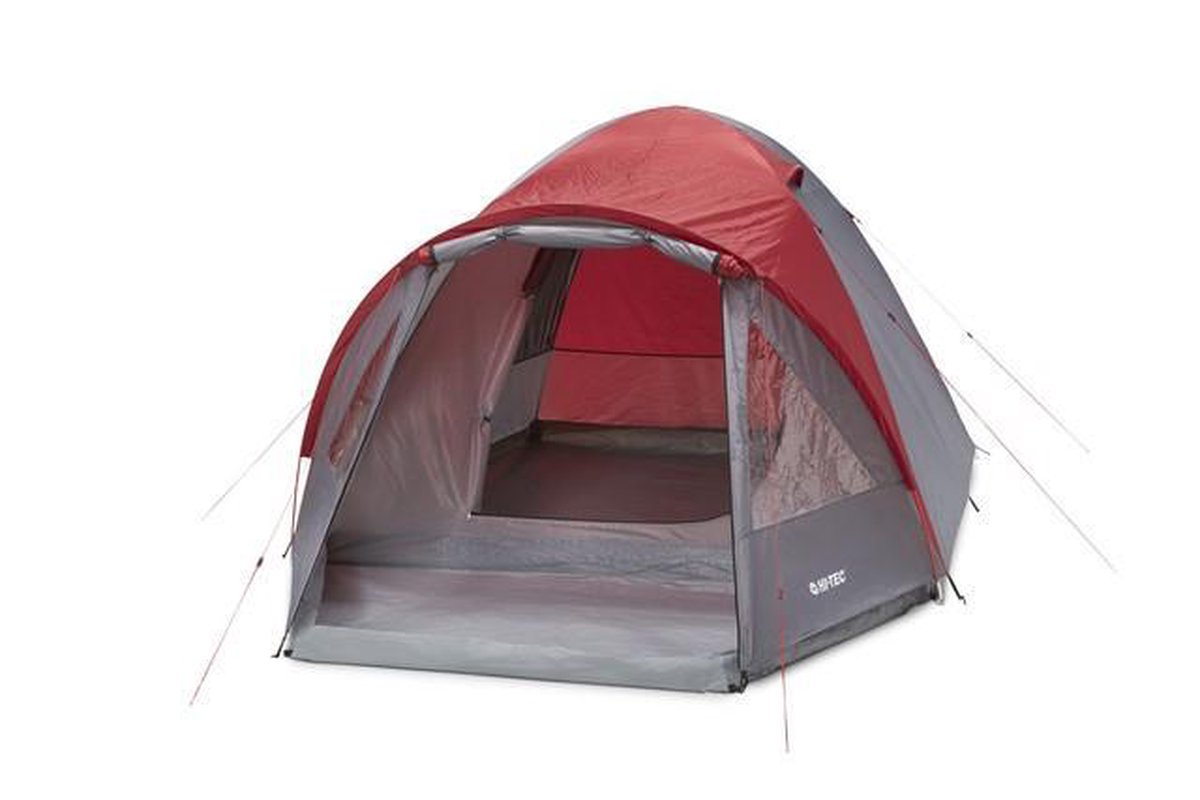 Hi-Tec - Tent - 4-persoons - Rood/Grijs | bol.com