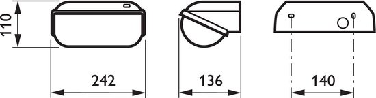 Philips LED Bulkhead Coreline BWC110 Wit 9W 668lm - 830 Warm Wit | 242x110mm - IP54 - Lichtsensor
