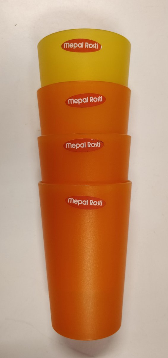 optie legering Op de loer liggen Mepal Rosti - Stevige Plastic Drink Bekers - 4 stuks | bol.com