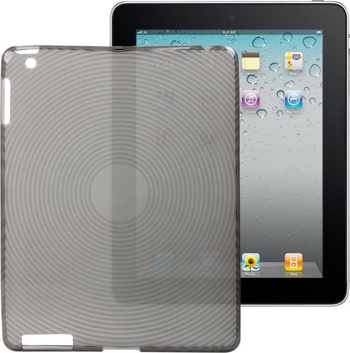 Muvit Minigel Case Black voor iPad 2