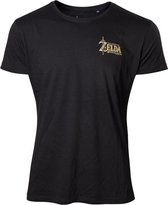Zelda Breath of the Wild - T-shirt avec logo doré dans le dos - XL