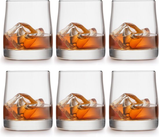 Libbey Whiskyglas - Gles - 28 cl / 280 ml - 6 stuks - hoge kwaliteit - luxe design - vaatwasserbestendig