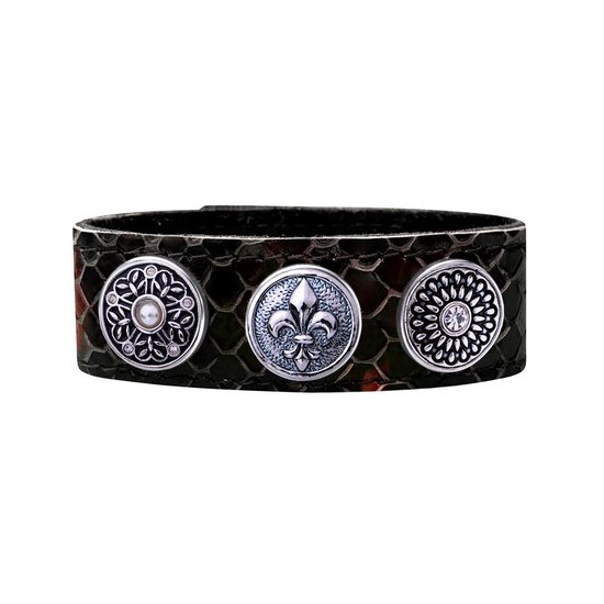 Quiges - Drukknoop 18mm Natuursteen Rood - EBCM224