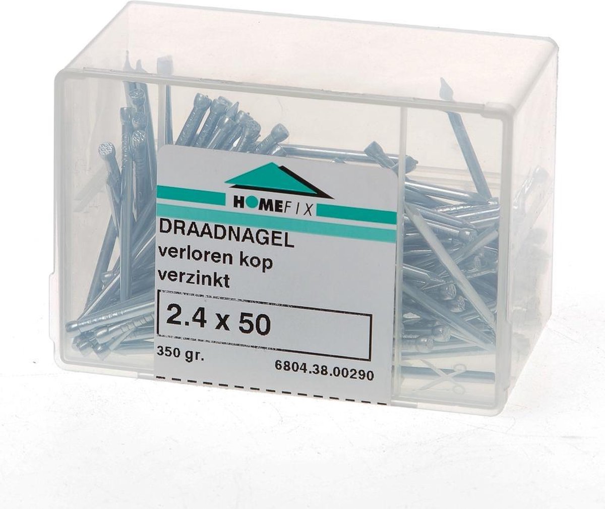 Hoenderdaal Draadnagel verloren kop gegalvaniseerd 2.4 x 50mm 350 gram