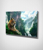 Tiger In The Jungle Canvas | 70x100 cm
