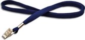 Keycord navy blauw met clip 10 stuks