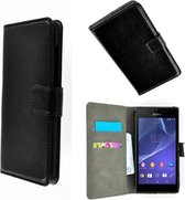 Sony Xperia T3 Wallet Bookcase hoesje Zwart