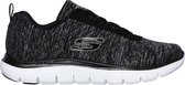 Skechers Flex Appeal 2.0 Sneakers - Maat 41 - Vrouwen - zwart/donker grijs