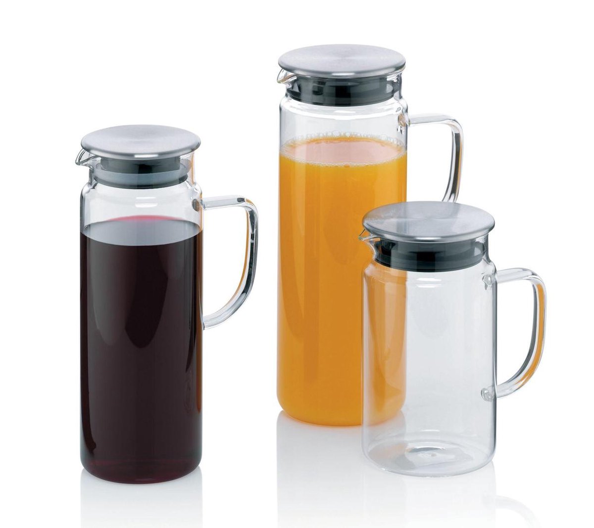 Pichet à Boissons Kela 1 Litre – En Verre, Couvercle Inox étanche – Pour Jus, Thé Glacé, Cocktails – Passe Au Frigo