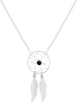 The Fashion Jewelry Collection Ketting Dromenvanger 1,5 mm 41 + 4 cm - Zilver