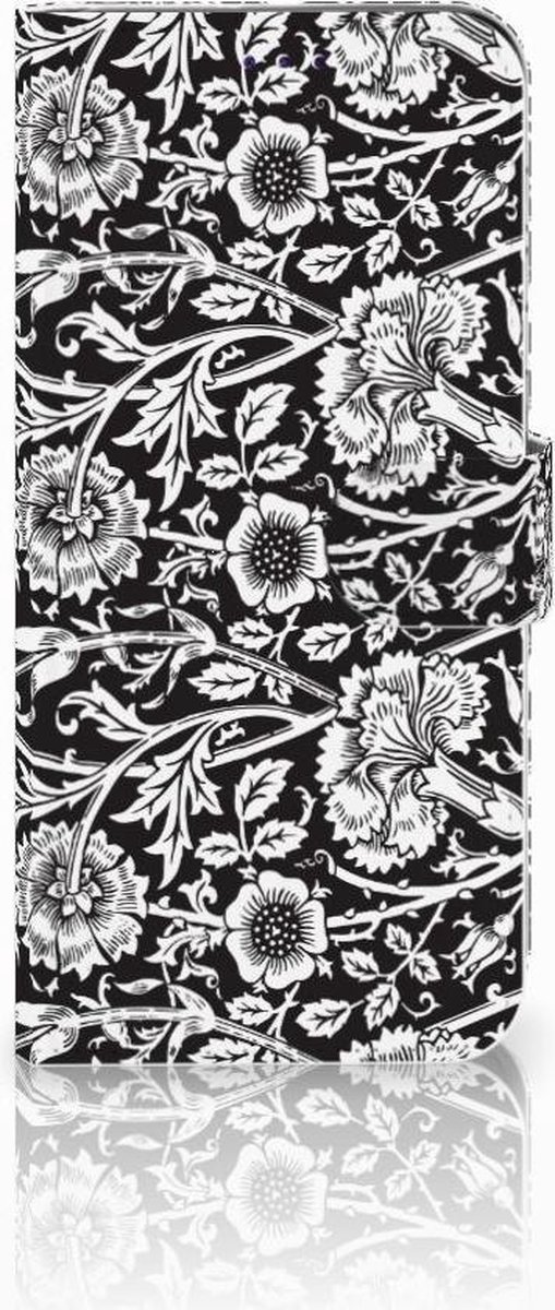 Samsung Galaxy A50 Hoesje Black Flowers