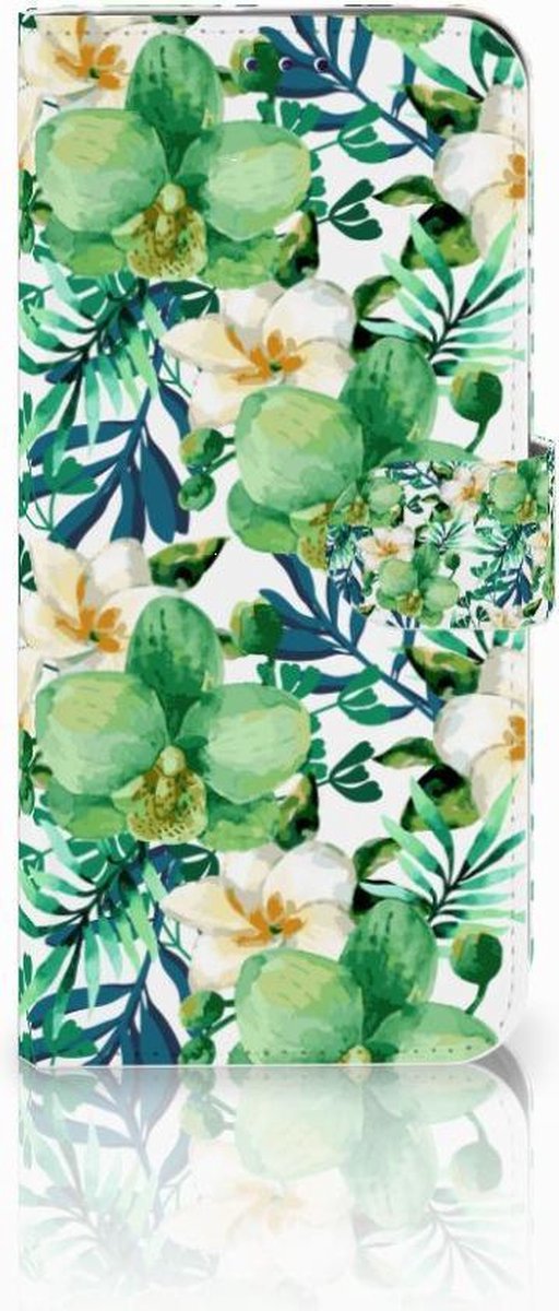 Samsung Galaxy A50 Hoesje Orchidee Groen