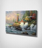 Lighthouse - Painting Canvas - 60 x 40 cm - Schilderij - Canvas - Slaapkamer - Wanddecoratie  - Slaapkamer - Foto op canvas