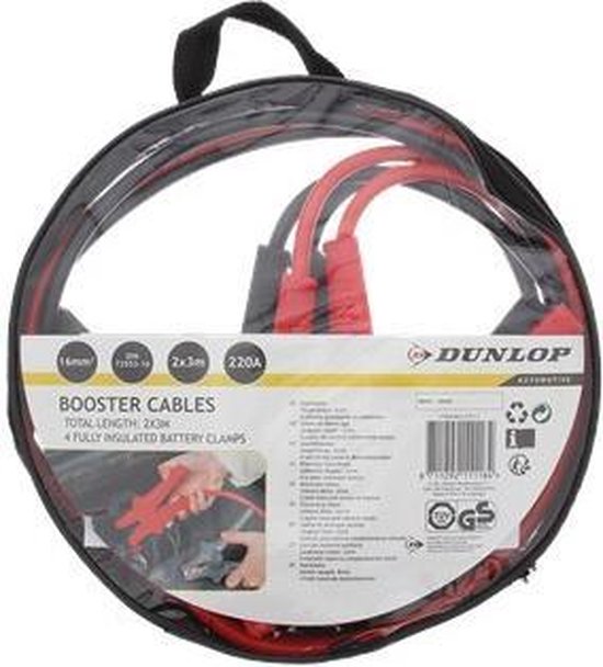 Krieger startkabel, 9 m, tangen 800 A, 50 mm2, ideaal voor autoaccu's, motorfietsen