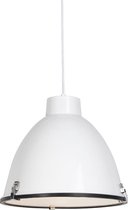 QAZQA anteros - Industriele Hanglamp - 1 lichts - Ø 380 mm - Wit - Industrieel -  Woonkamer | Slaapkamer | Keuken