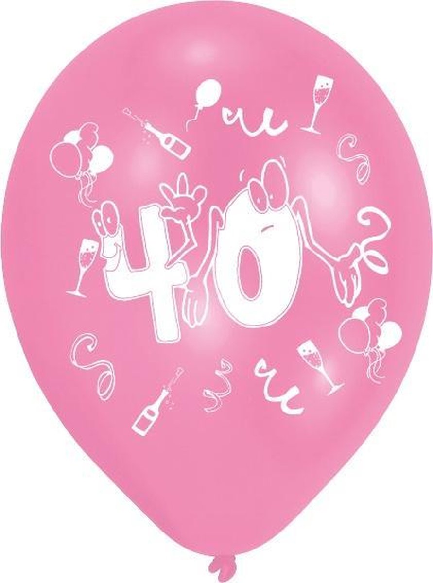 Amscan Ballonnen 40 Jaar 8 Stuks 25 Cm
