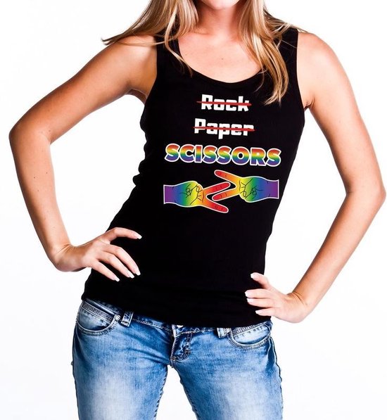 Rock Paper Scissors gaypride tanktop 