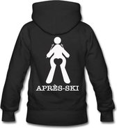 Hippe Après-Ski hoodie voor dames | hooded sweater black | XXL