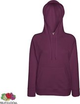 Fruit of the Loom Lady-Fit hoodie - Lightweight - Maat M - Kleur Burgundy