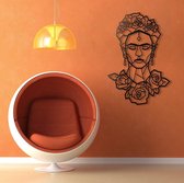 Metalen Frida Kahlo XL Wanddecoratie - Groot Formaat - Hoagard |65 x 100 cm| Frida Kahlo Metal Wall Art| Wall Decoration & Muur Decoratie | Wandplaat