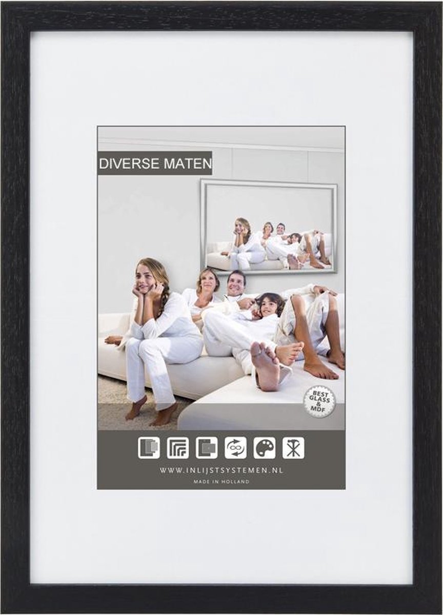 Cadre Photo En Verre Sans Bord 40 X 60 Cm - Normalglas - Accrochage Portrait Ou Paysage - Montage Facile Avec Clips - 10