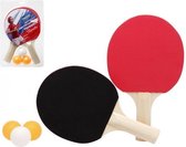 Tafeltennis batjes inclusief ballen - Tennis set compleet met 3 ballen - Buitenspeelgoed