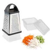 Westmark Vierzijdige rasp met opvangbakje, 4 snij-/raspvlakken, hoogte: 25 cm, roestvrij staal/kunststof, zilver/zwart, 11882260