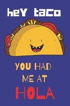 Taco Lovers Blank Lined Notebook Journal