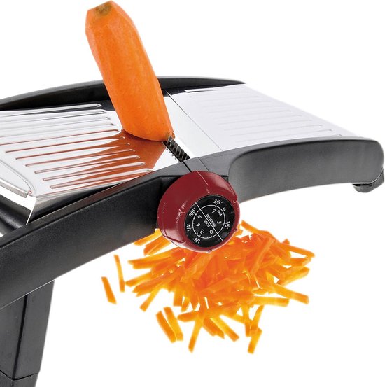 Westmark Mandoline-snijder met verschillende snijmogelijkheden, roestvrijstalen messen, Vario, zwart/zilver, 11292260