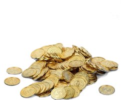 Vegaoo Gouden Munten - Nep goudstukken voor piraten - 144 stuks
