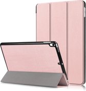 Hoes Geschikt voor iPad Air 3 / Pro 10.5 (2017) Hoes Book Case Hoesje Trifold Cover - Hoesje Geschikt voor iPad Air 3 / Pro 10.5 (2017) Hoesje Bookcase - Rosé goud