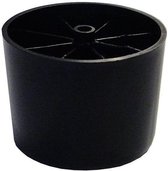 Plastic ronde meubelpoot hoogte 7 cm (set van 4 stuks)