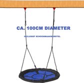 Nestschommel buitenspeelgoed 100cm diameter - met schoonmaakborstel