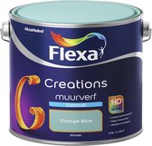 Bol.com Flexa Creations - Muurverf Zijdemat - Vintage Blue - 25 liter aanbieding