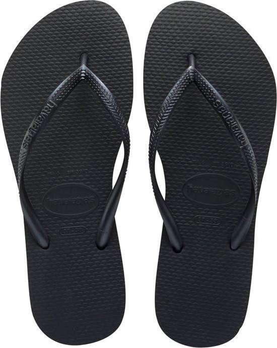 Havaianas Slim Dames Slippers - Black - Maat 41/42