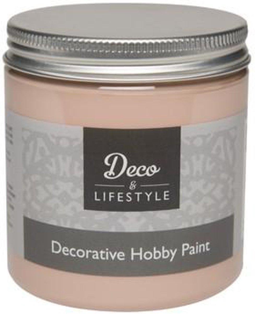 Deco & Lifestyle Acrylverf krijt 230 ml - cafe creme 45112. 2 POTTEN a 230ML.