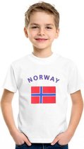 Wit kinder t-shirt Noorwegen M (122-128)