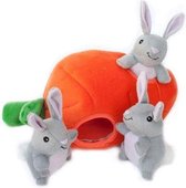 Pluche Puzzel Wortel Konijn - Speelgoed voor dieren - honden speelgoed – honden knuffel – honden speeltje – honden speelgoed knuffel - hondenspeelgoed piep - hondenspeelgoed bijten
