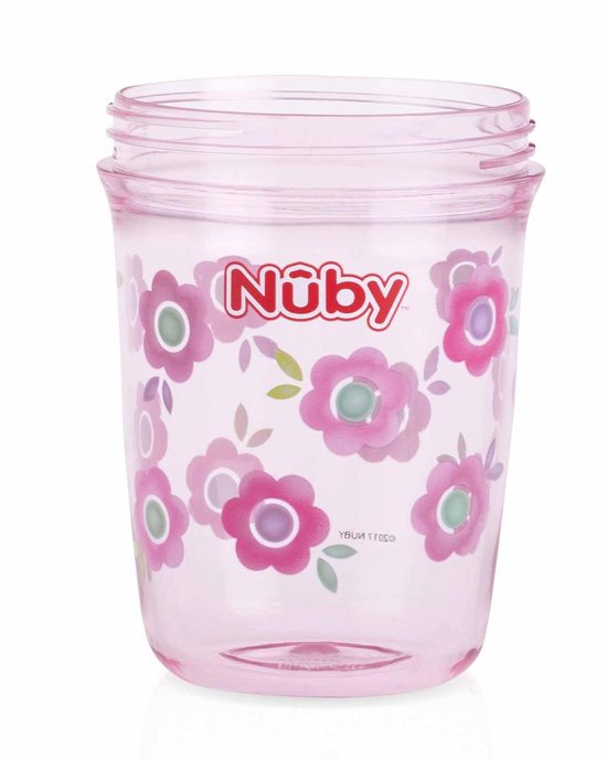 Nuby - Drinkbeker - 360° Wonder cup met handvatten in Tritan™ - Roze - 240ml - 6+ maanden van Nûby — afbeelding 3