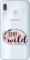 Samsung Galaxy A40 Transparant siliconen hoesje (Stay Wild)