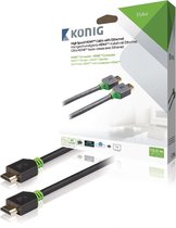 König High Speed HDMI-kabel met Ethernet HDMI-connector - HDMI-connector 10,0 m grijs