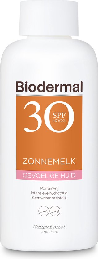 Biodermal Zonnebrand Gevoelige huid - Zonnemelk - SPF 30 - 200ml | bol.com