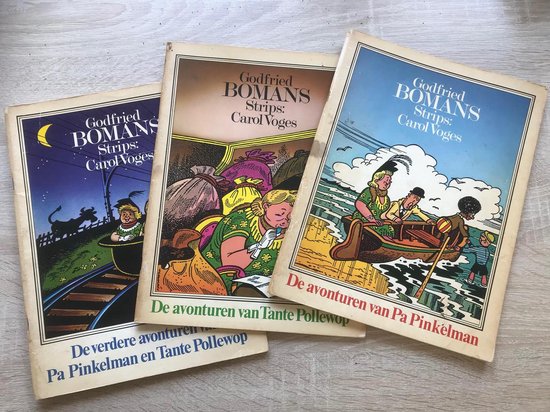 Godfried Bomans 3 stripboeken van de Avonturen van Pa Pinkelman en