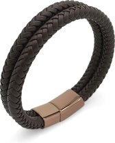 Armband dames - Galeara Atos 19,5cm Bruin met magnetische sluiting