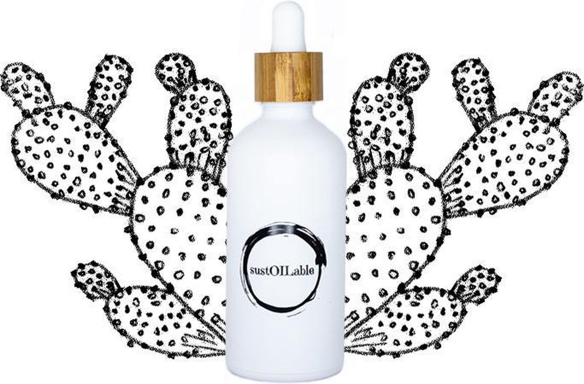 Goedkoopste Cactusvijgolie in glazen pipet flesje 100 ml (navulbaar en plasticvrij verpakt) - vegan - dierproefvrij en zonder chemische toevoegingen - cactusvijgolie huidolie