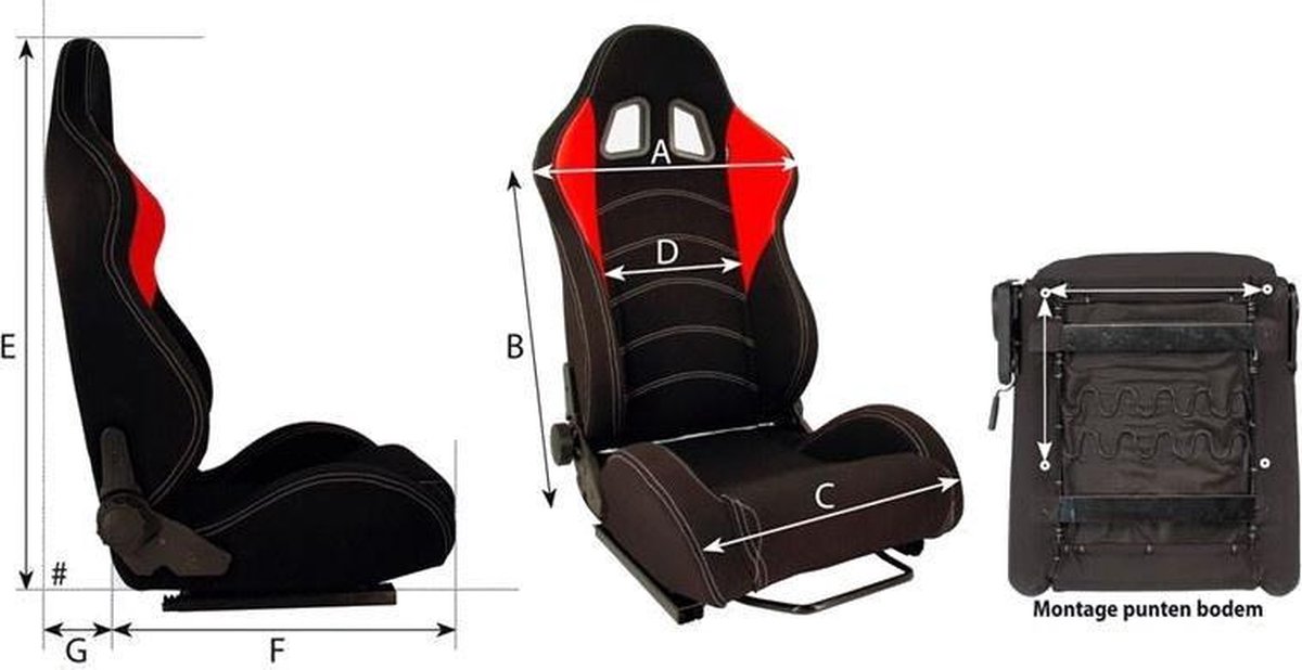 AutoStyle Sportstoel 'K5' – Zwart - Afbeelding 2