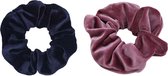 2x Scrunchie - Haarband - Fluweel - Haarwikkel - Haar wokkel - Haar elastiek - Velvet