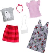 Barbie Kledingsetje Ruiten- en Natuurmotief - Set van 2 Outfits